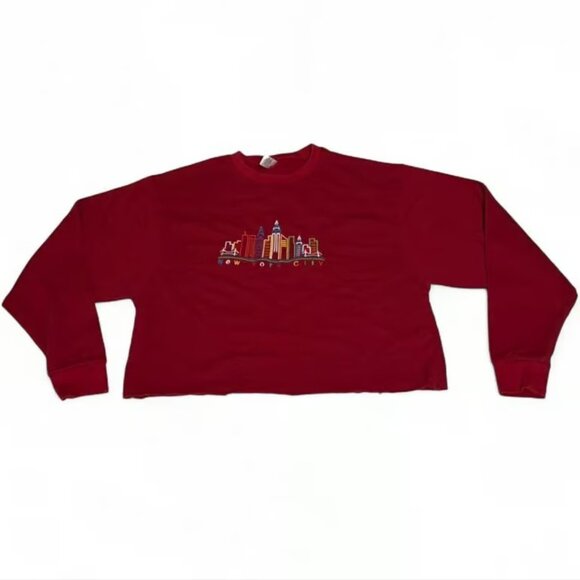 Red New York City Matrix Sweatshirt - Picture 1 of 3